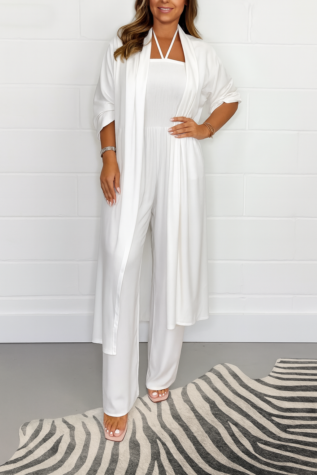 Summer Casual Commuter 2-Piece Jumpsuit