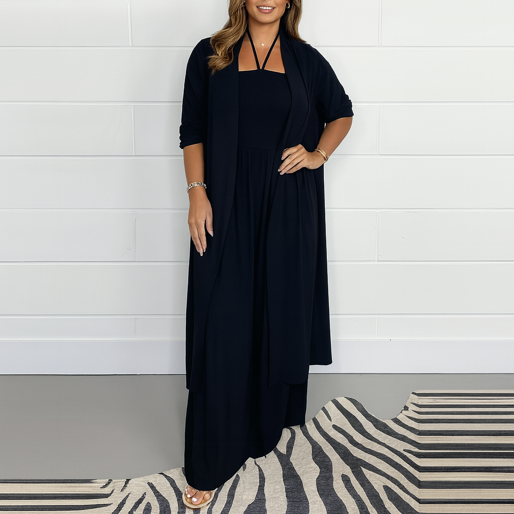 Summer Casual Commuter 2-Piece Jumpsuit