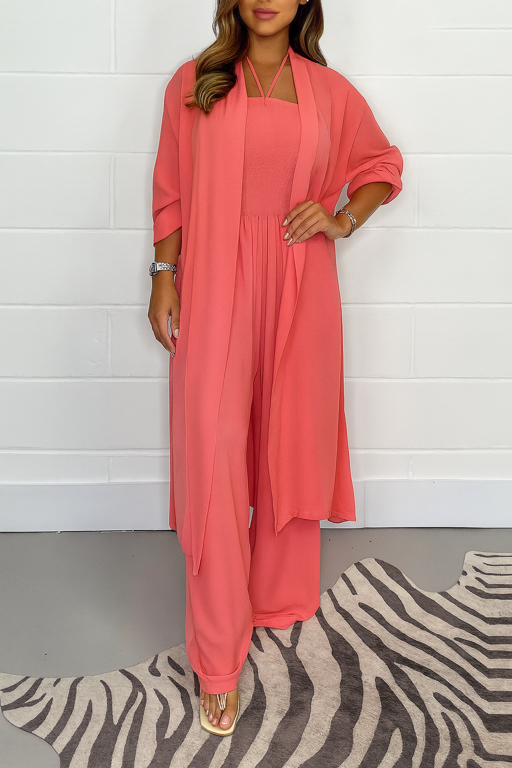 Summer Casual Commuter 2-Piece Jumpsuit