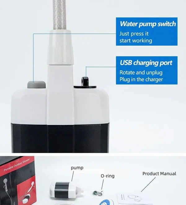 Portable Outdoor Electric Shower